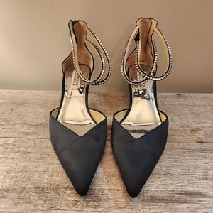 Badgley Mischka Womens Lilibeth Pointed Pumps Black Size 8.5